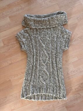 Y2K 90s Young Adult Mudd Knit Top No Sleeves Cream / Tan Medium M Earthy Look